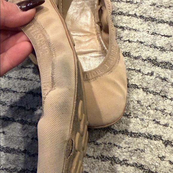 Dior Nude Ballet Flats with Ribbons - Picture 9 of 11
